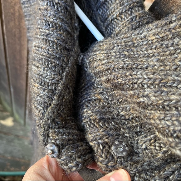 Ann Taylor Loft Chunky Knit Wool Blend Fold Over Collar Sweater Vest Sz S - Picture 7 of 12